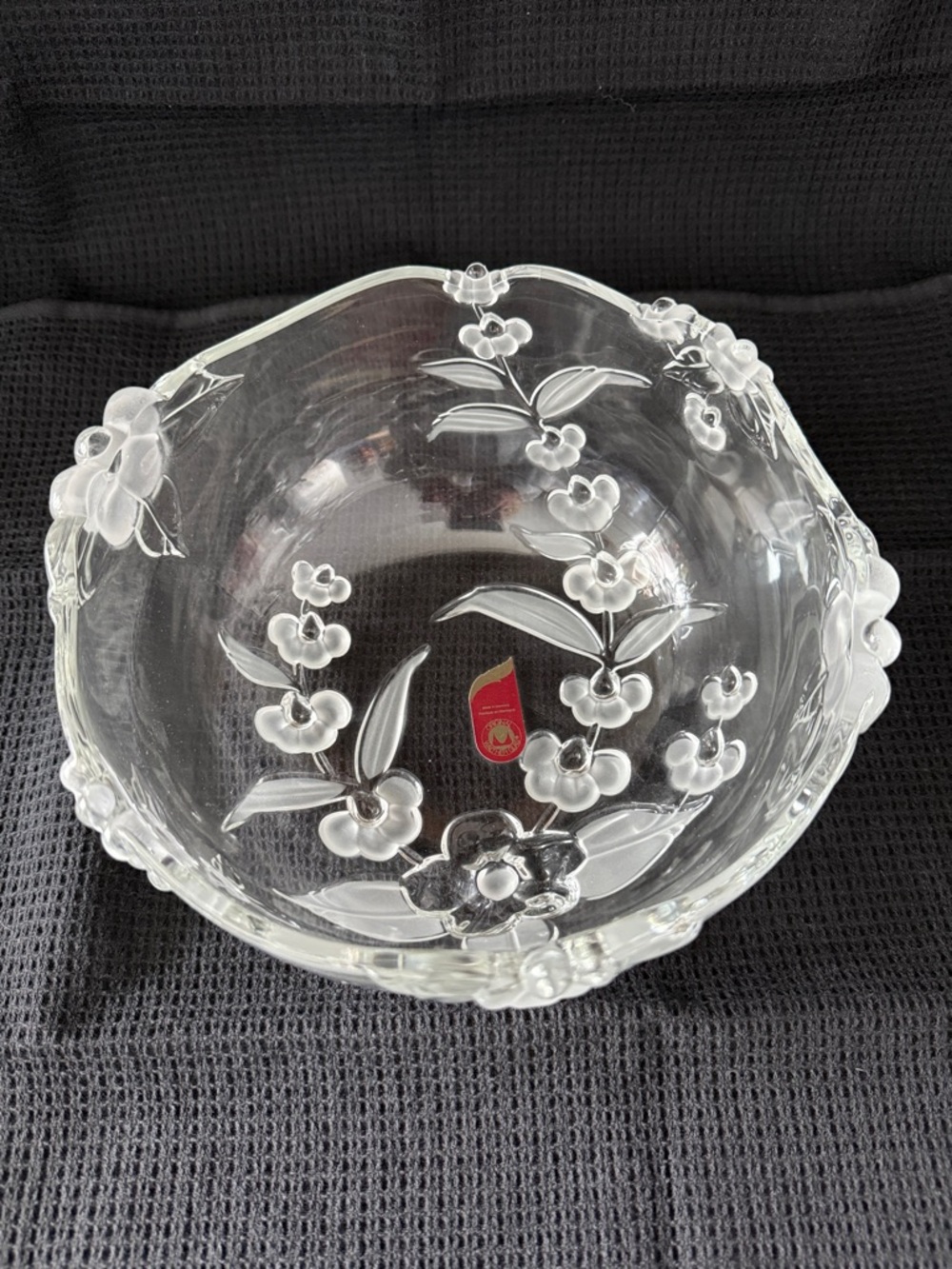 DECOR WALTHER Clear Floral Glass Bowl